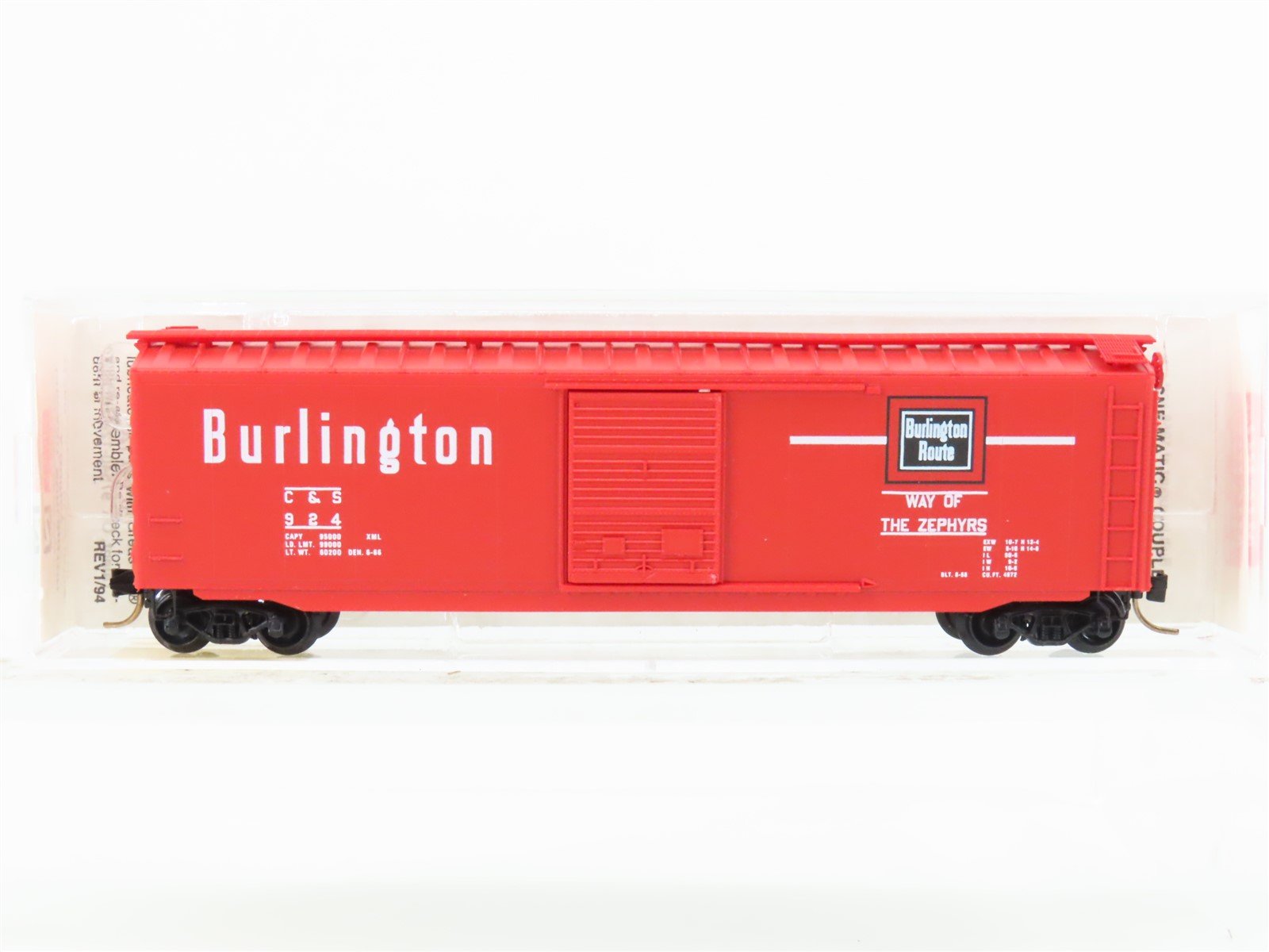 N Scale Micro-Trains MTL 31260 CBQ Burlington 50' Standard Boxcar #924