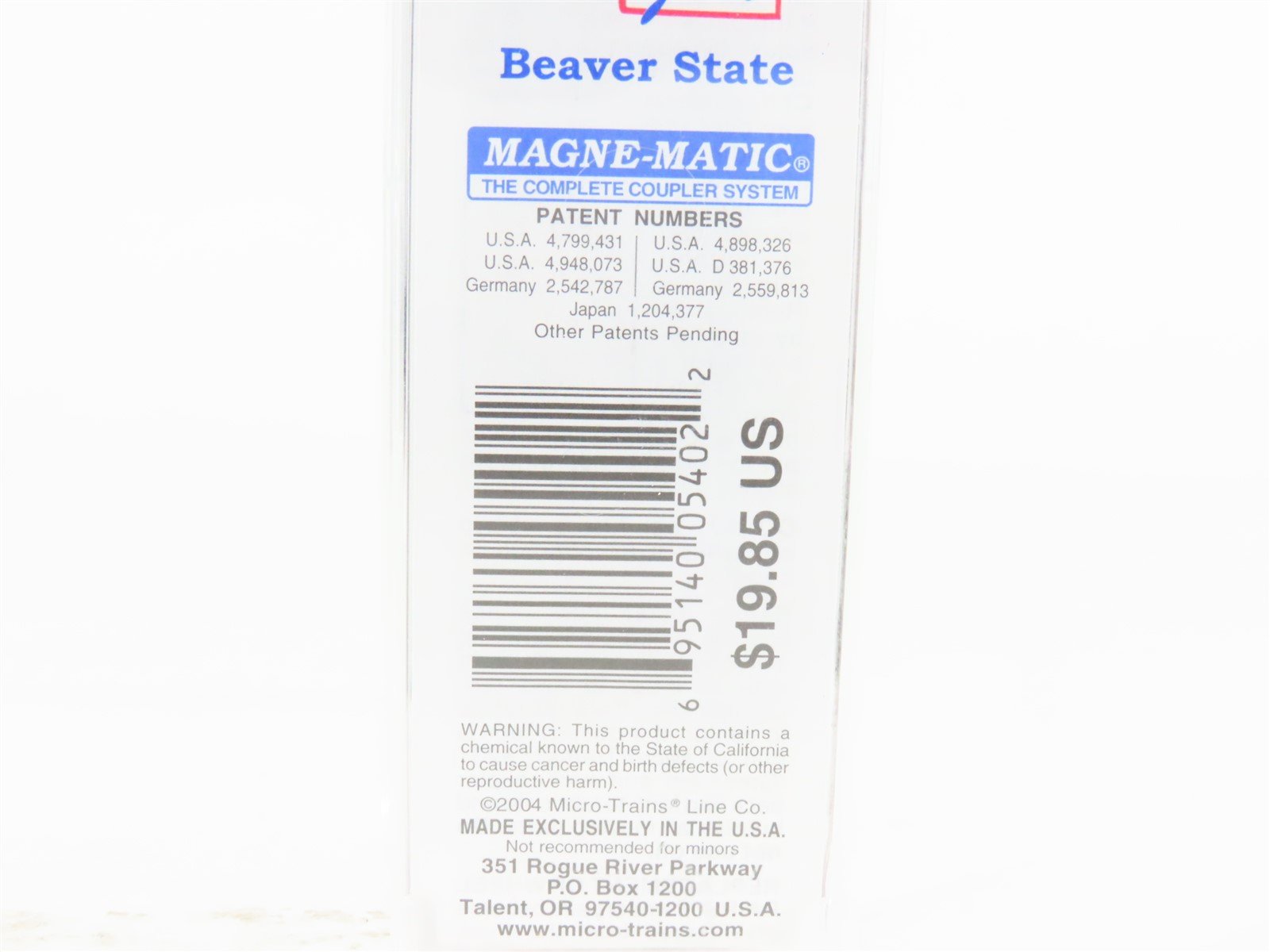 N Scale Micro-Trains MTL 21384 OR Oregon State 40' Standard Boxcar #1859