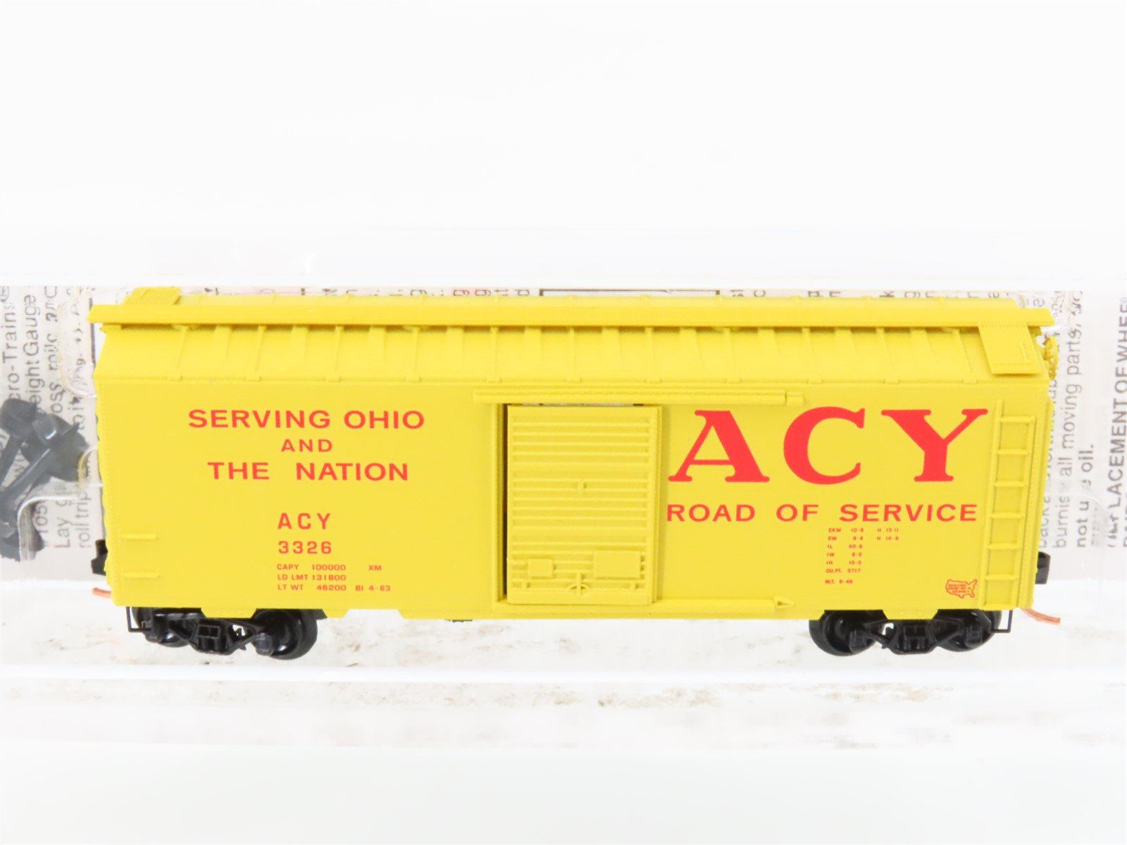 N Scale Micro-Trains MTL 20180 ACY Akron Canton & Youngstown 40' Boxcar #3326