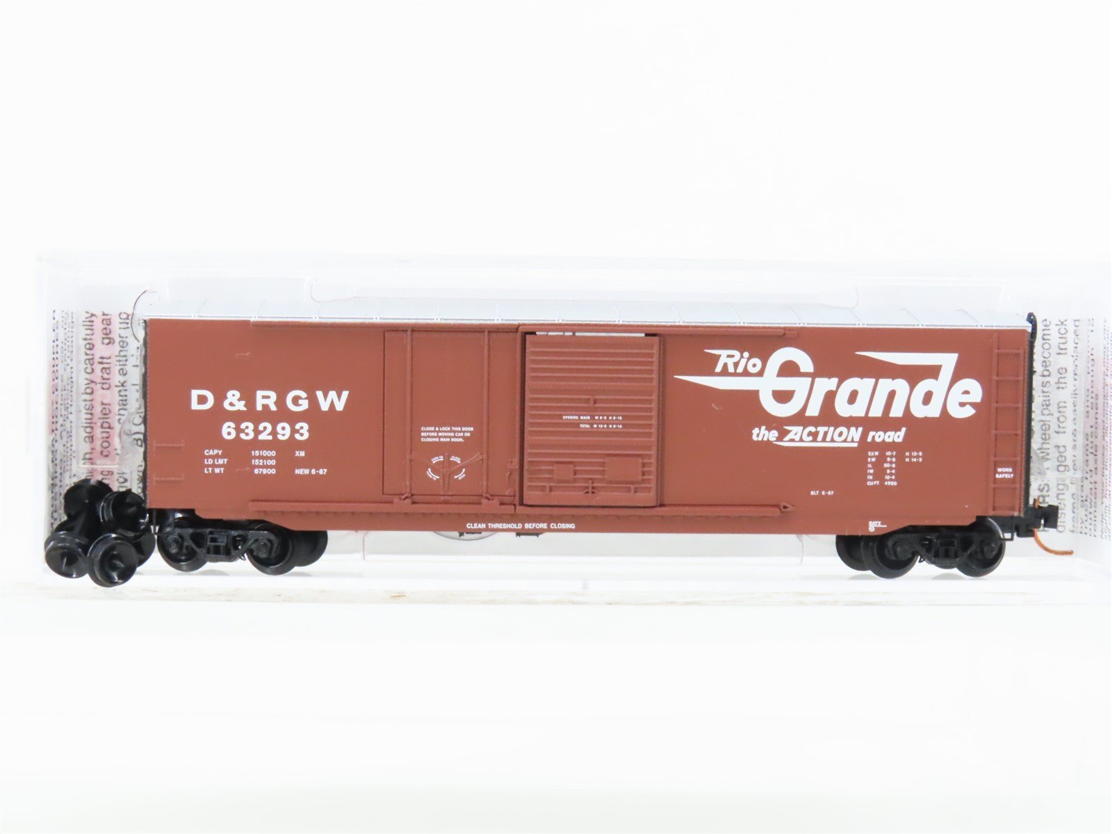 N Scale Micro-Trains MTL 07600080 DRGW Rio Grande 50' Standard Boxcar #63293