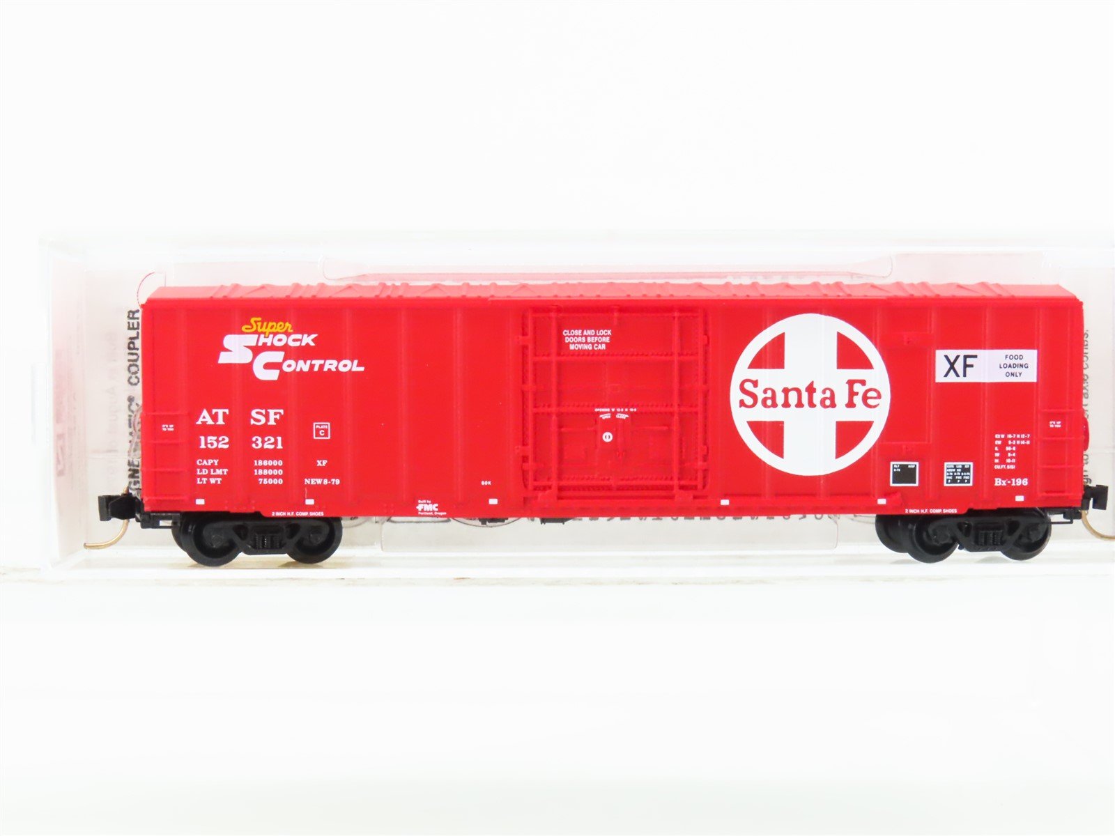 N Scale Micro-Trains MTL 27250 ATSF Santa Fe 50' Rib Side Boxcar #152321