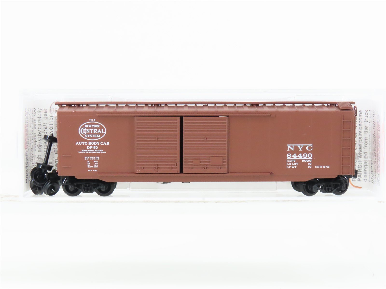 N Scale Micro-Trains MTL 34150 NYC New York Central 50' Standard Boxcar #64490