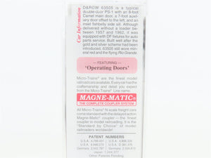 N Scale Micro-Trains MTL 34060 DRGW Rio Grande 50' Standard Boxcar #63505