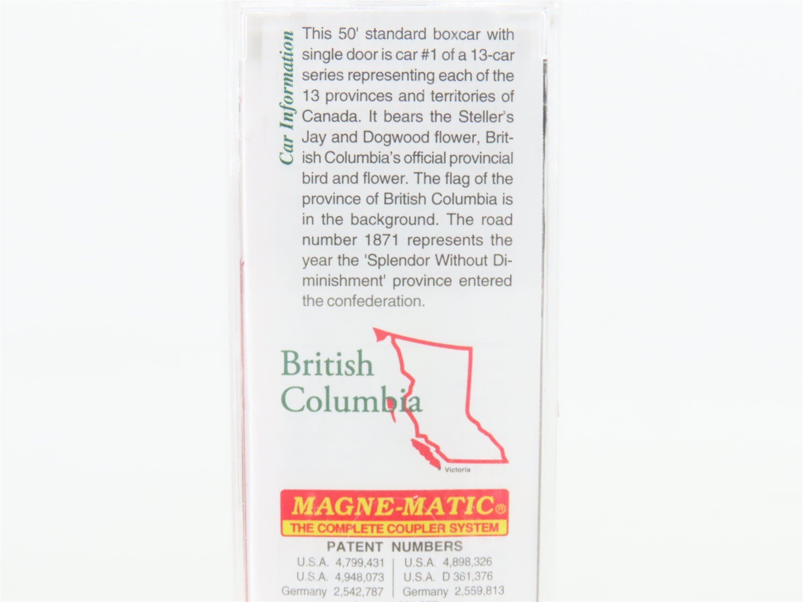 N Scale Micro-Trains MTL 07700151 BC British Columbia 50' Standard Boxcar #1871