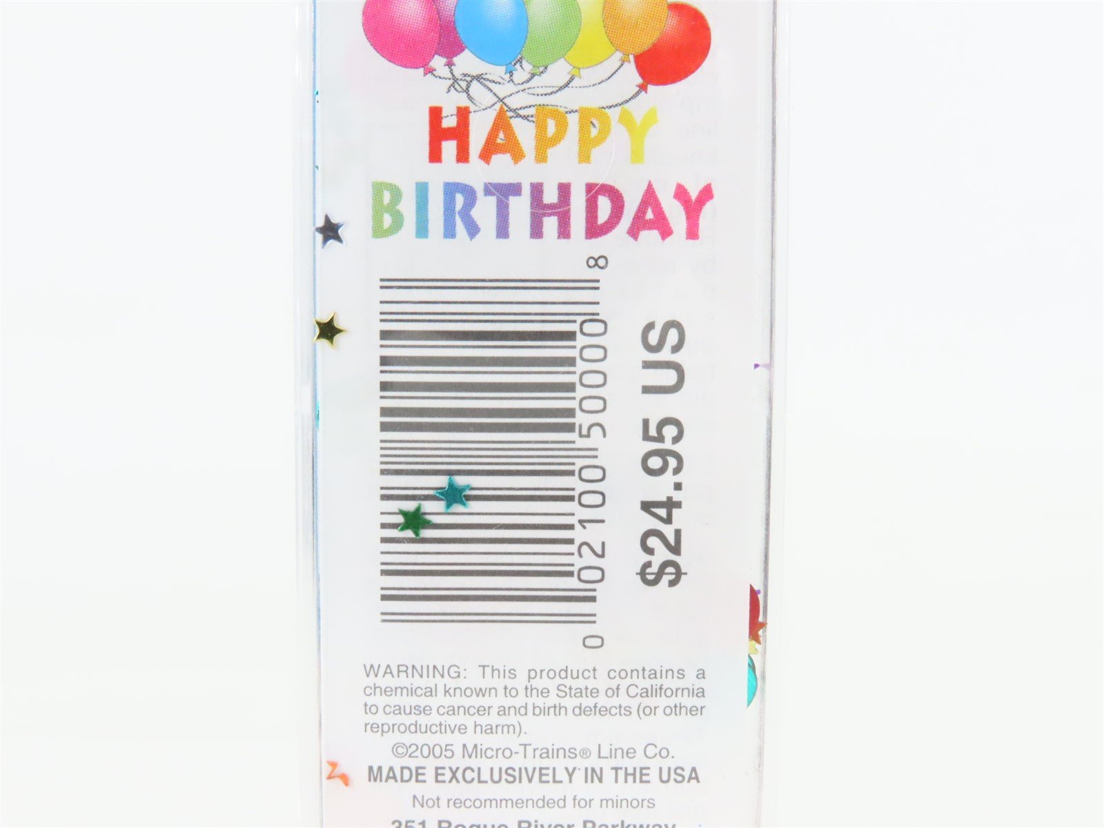 N Scale Micro-Trains MTL 02100500 HBD Happy Birthday! 40' Standard Boxcar #2005