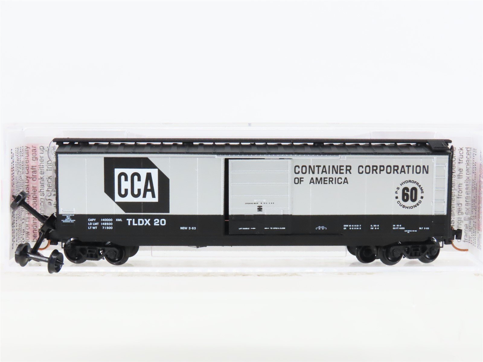 N Micro-Trains MTL 03100210 TLDX Container of America 50' Standard Boxcar #20