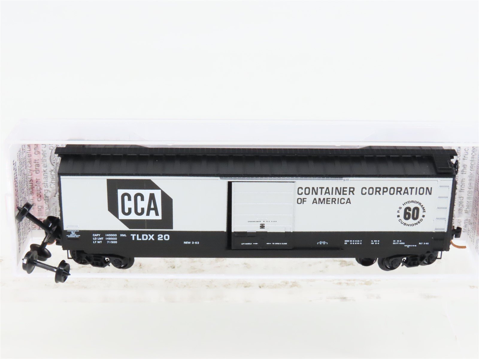 N Micro-Trains MTL 03100210 TLDX Container of America 50' Standard Boxcar #20