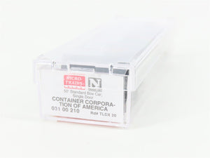 N Micro-Trains MTL 03100210 TLDX Container of America 50' Standard Boxcar #20