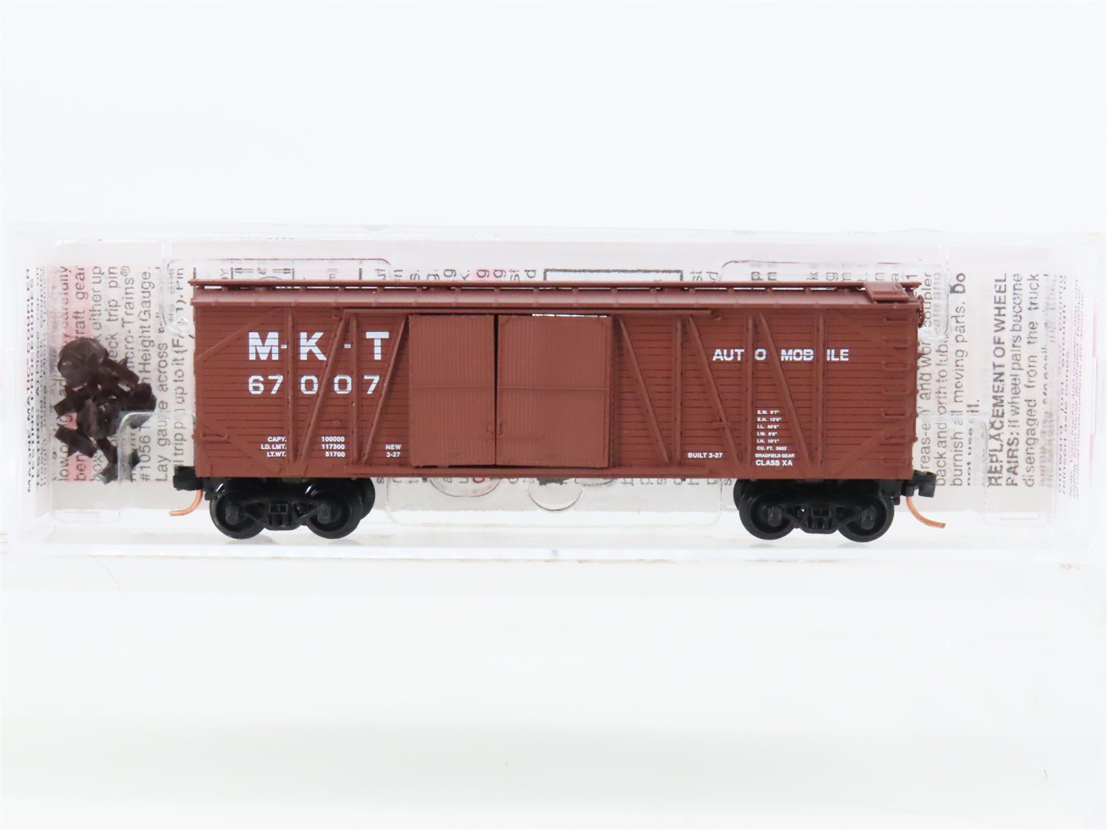 N Scale Micro-Trains MTL 29040 MKT Railway 40' Outside Braced Boxcar #67007