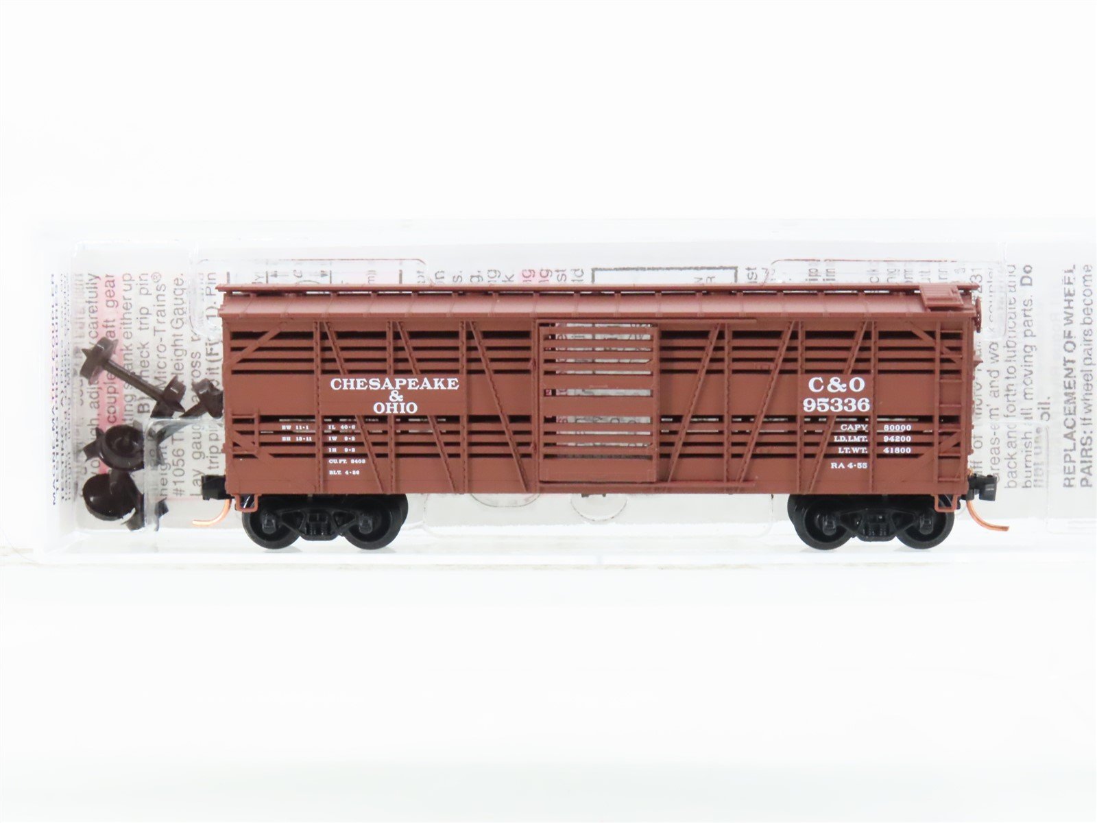 N Micro-Trains MTL 35180 C&O Chesapeake & Ohio 40' Despatch Stock Car #95336