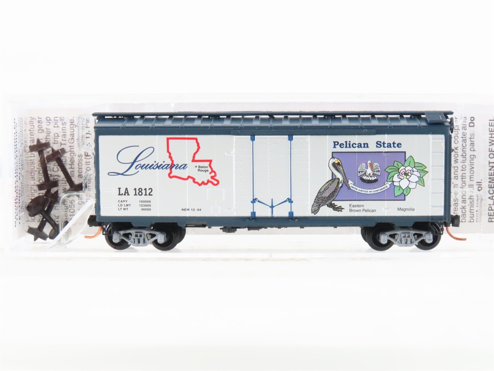 N Scale Micro-Trains MTL 21385 LA Louisiana State 40' Standard Boxcar #1812