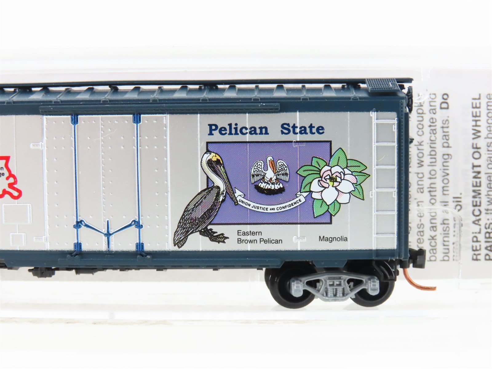 N Scale Micro-Trains MTL 21385 LA Louisiana State 40' Standard Boxcar #1812