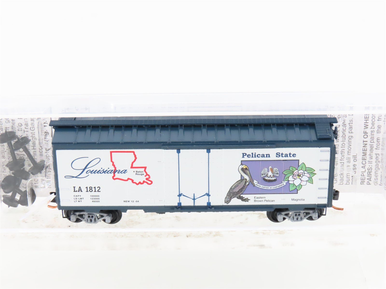 N Scale Micro-Trains MTL 21385 LA Louisiana State 40' Standard Boxcar #1812