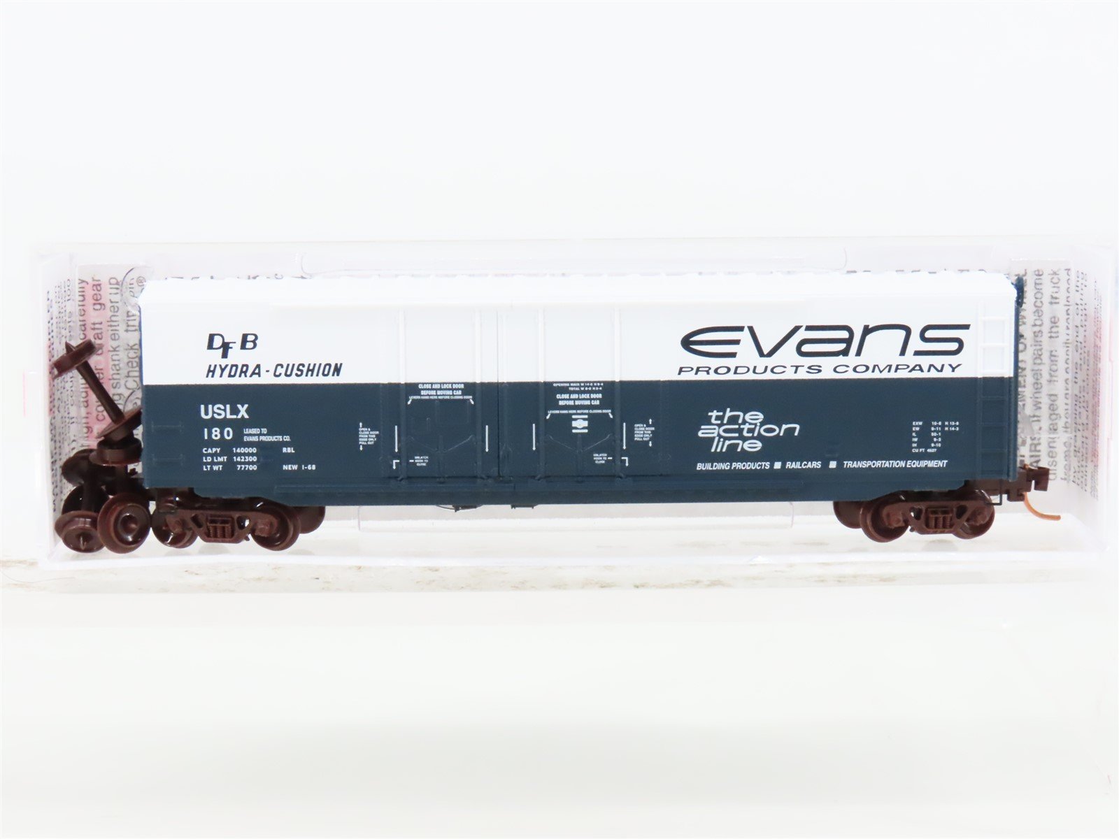 N Scale Micro-Trains MTL 07500140 USLX Evans Products 50' Standard Boxcar #180
