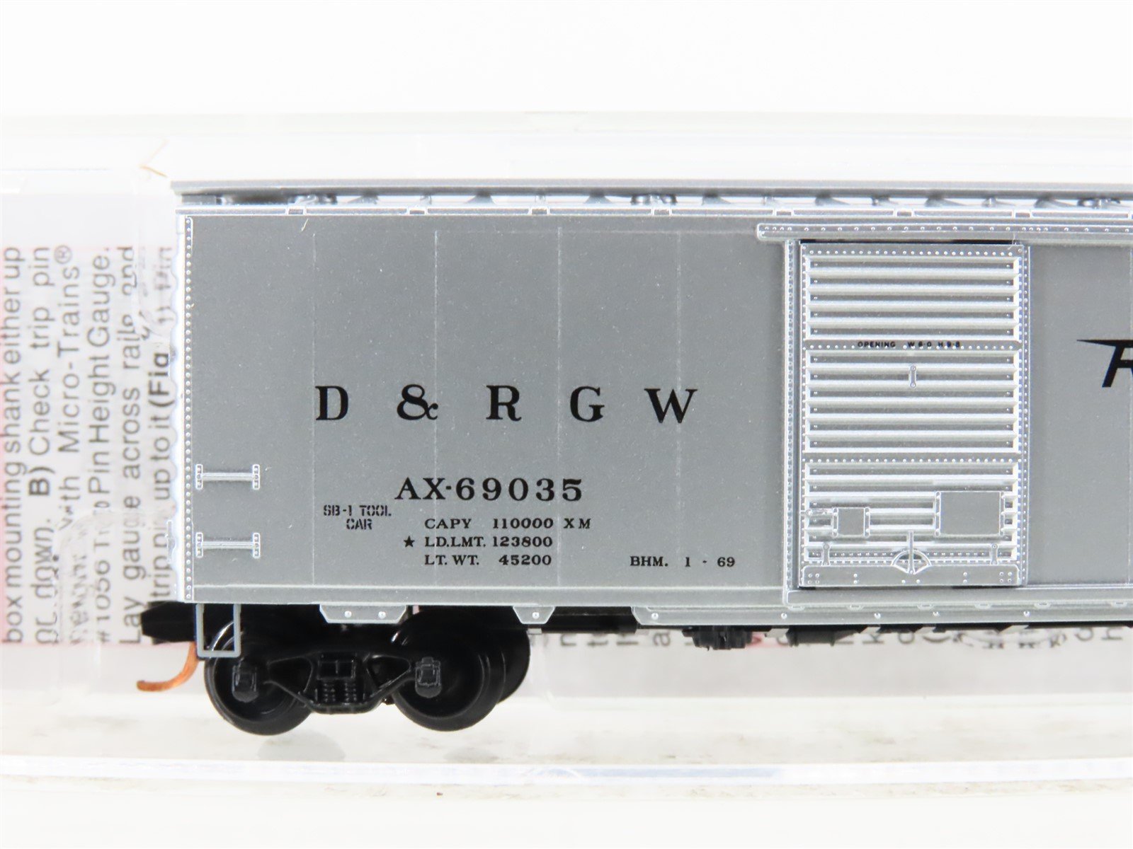 N Micro-Trains MTL 02000776 D&RGW Rio Grande 40' Single Door Box Car #AX-69035