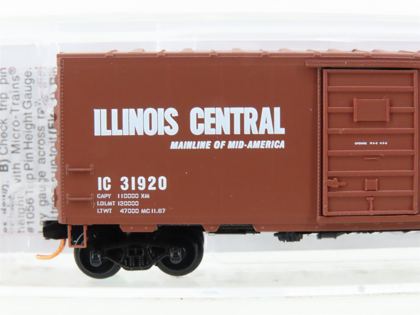 N Micro-Trains MTL 07300090 IC Illinois Central 40' Single Door Box Car #31920