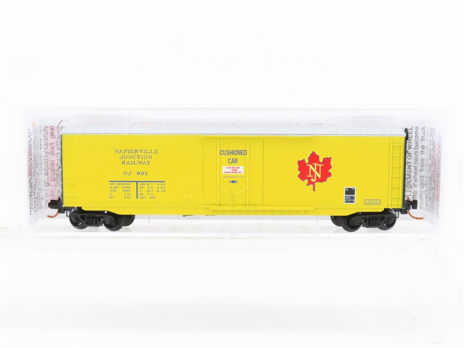 N Micro-Trains MTL 03800470 NJ Napierville Junction 50' Plug Door Box Car #801