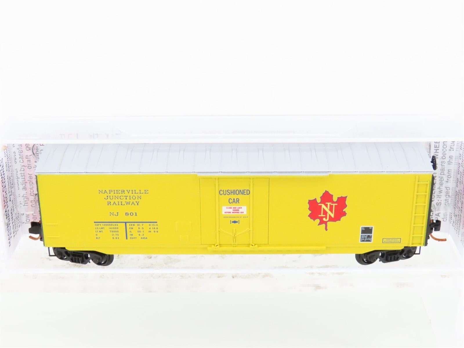 N Micro-Trains MTL 03800470 NJ Napierville Junction 50' Plug Door Box Car #801