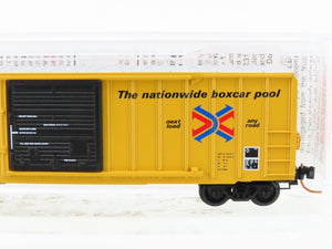N Micro-Trains MTL 02500500 MP Railbox 50' Rib Side Single Door Box Car #357372