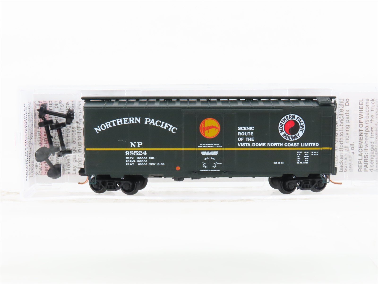 N Micro-Trains MTL 02100170 NP Northern Pacific 40' Plug Door Box Car #98524