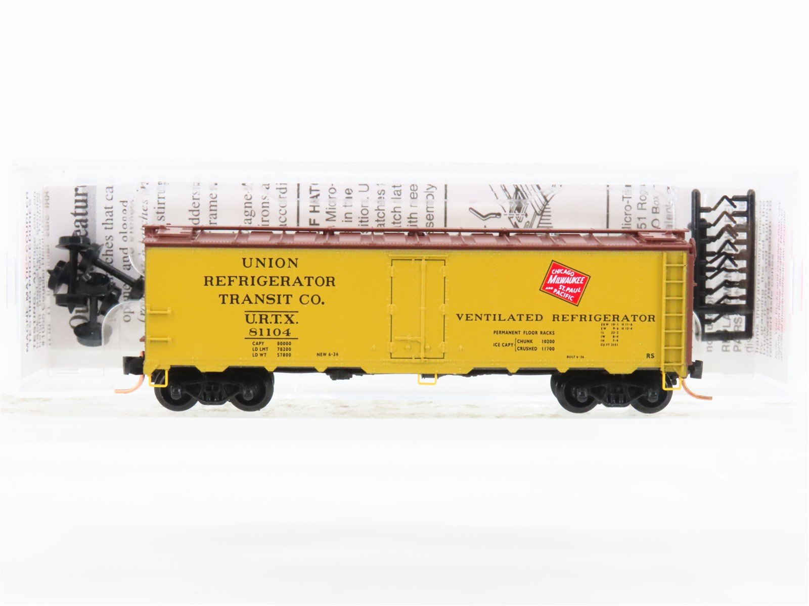 N Scale Micro-Trains MTL 59100 URTX Union Refrigerator 40' Steel Reefer #81104
