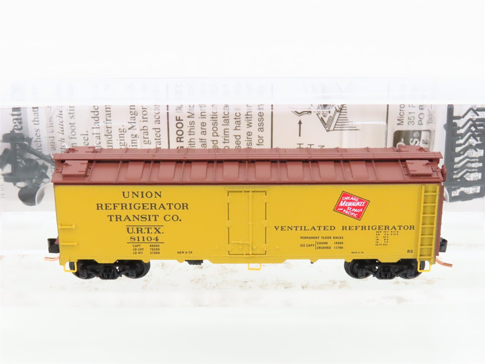 N Scale Micro-Trains MTL 59100 URTX Union Refrigerator 40' Steel Reefer #81104