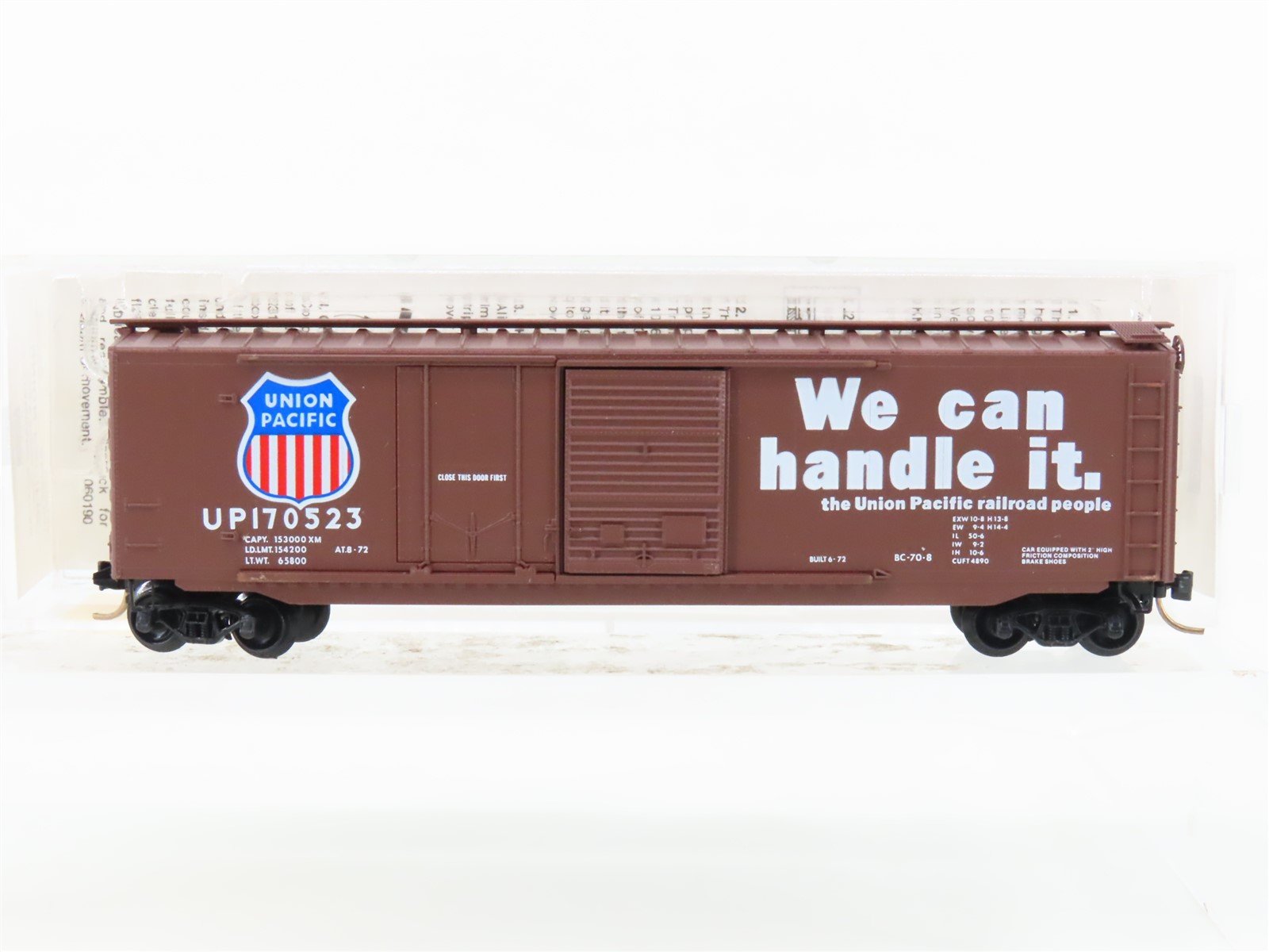 N Scale Micro-Trains MTL 33050 UP "We can handle it." 50' Box Car #170523