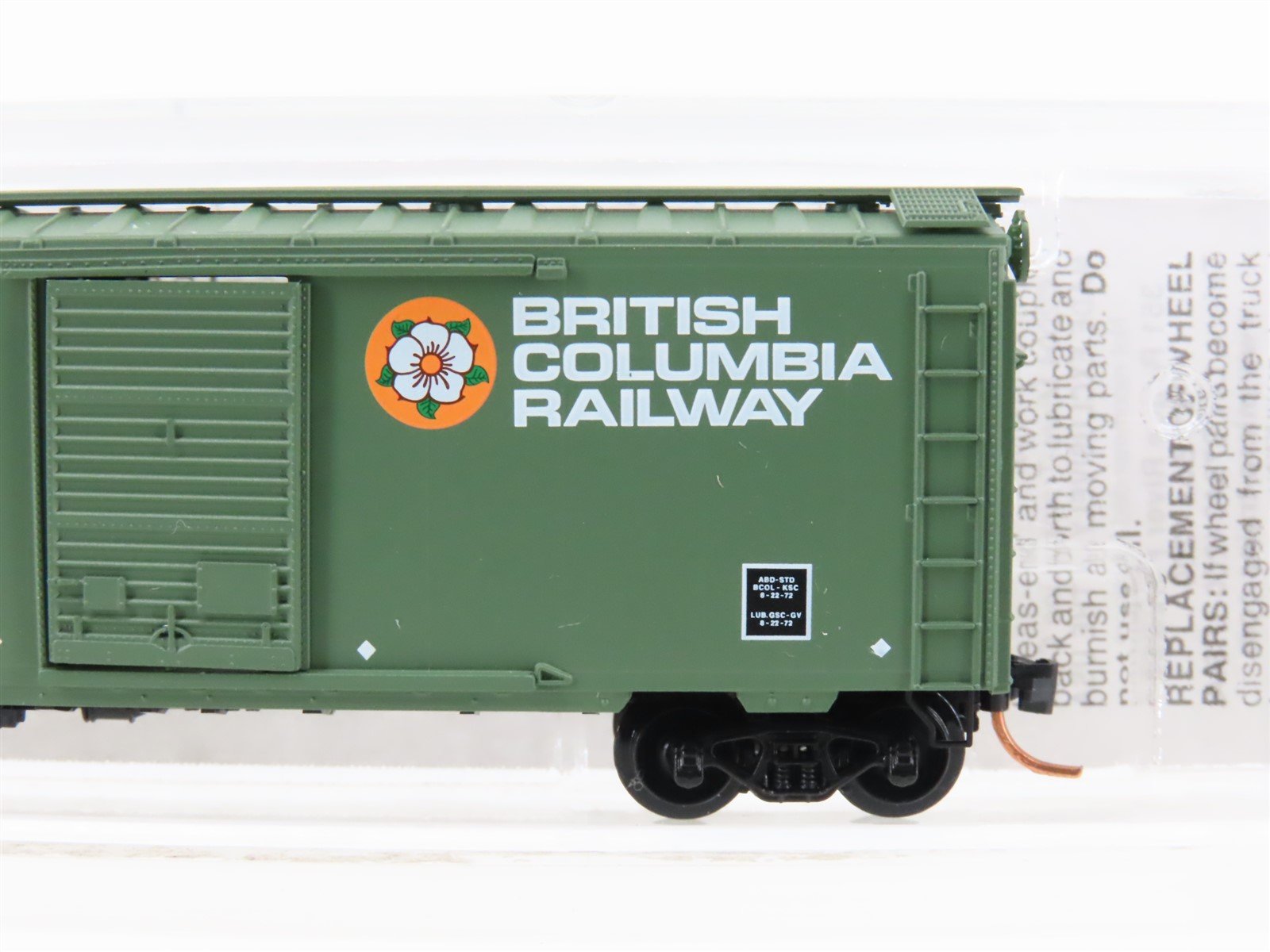 N Micro-Trains MTL 20580 BCOL British Columbia 40' Single Door Box Car #4180