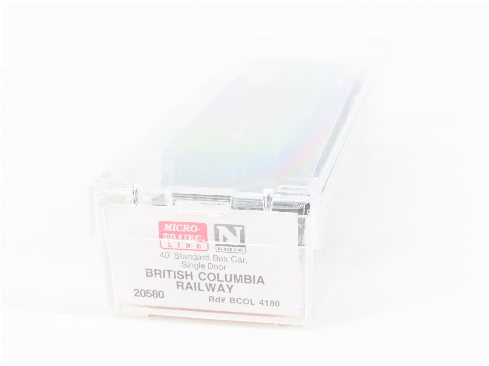 N Micro-Trains MTL 20580 BCOL British Columbia 40' Single Door Box Car #4180