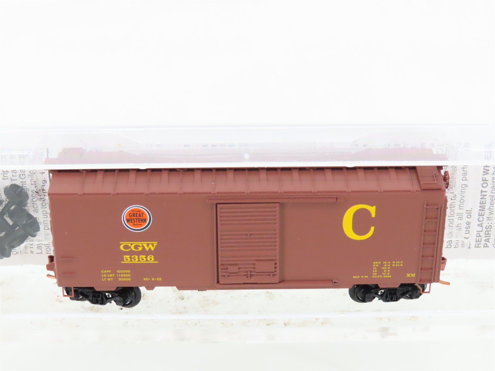 N Scale Micro-Trains MTL 02000736 CGW Chicago Great Western 40' Box Car #5356