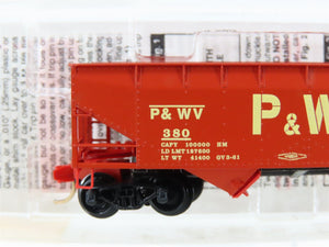 N Scale Micro-Trains MTL 55260 P&WV Pittsburgh & West Virginia 2-Bay Hopper #380
