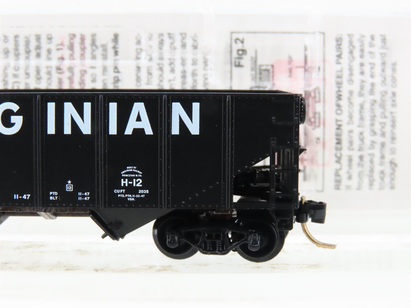 N Scale Micro-Trains MTL 56200 VGN Virginian 2-Bay Rib-Side Hopper #23354