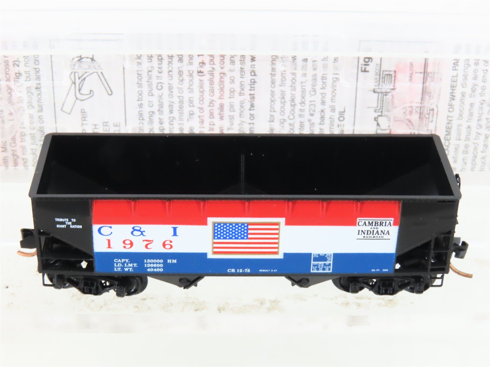 N Micro-Trains MTL 55430 C&I Cambria & Indiana 2-Bay Offset-Side Hopper #1976