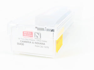 N Micro-Trains MTL 55430 C&I Cambria & Indiana 2-Bay Offset-Side Hopper #1976