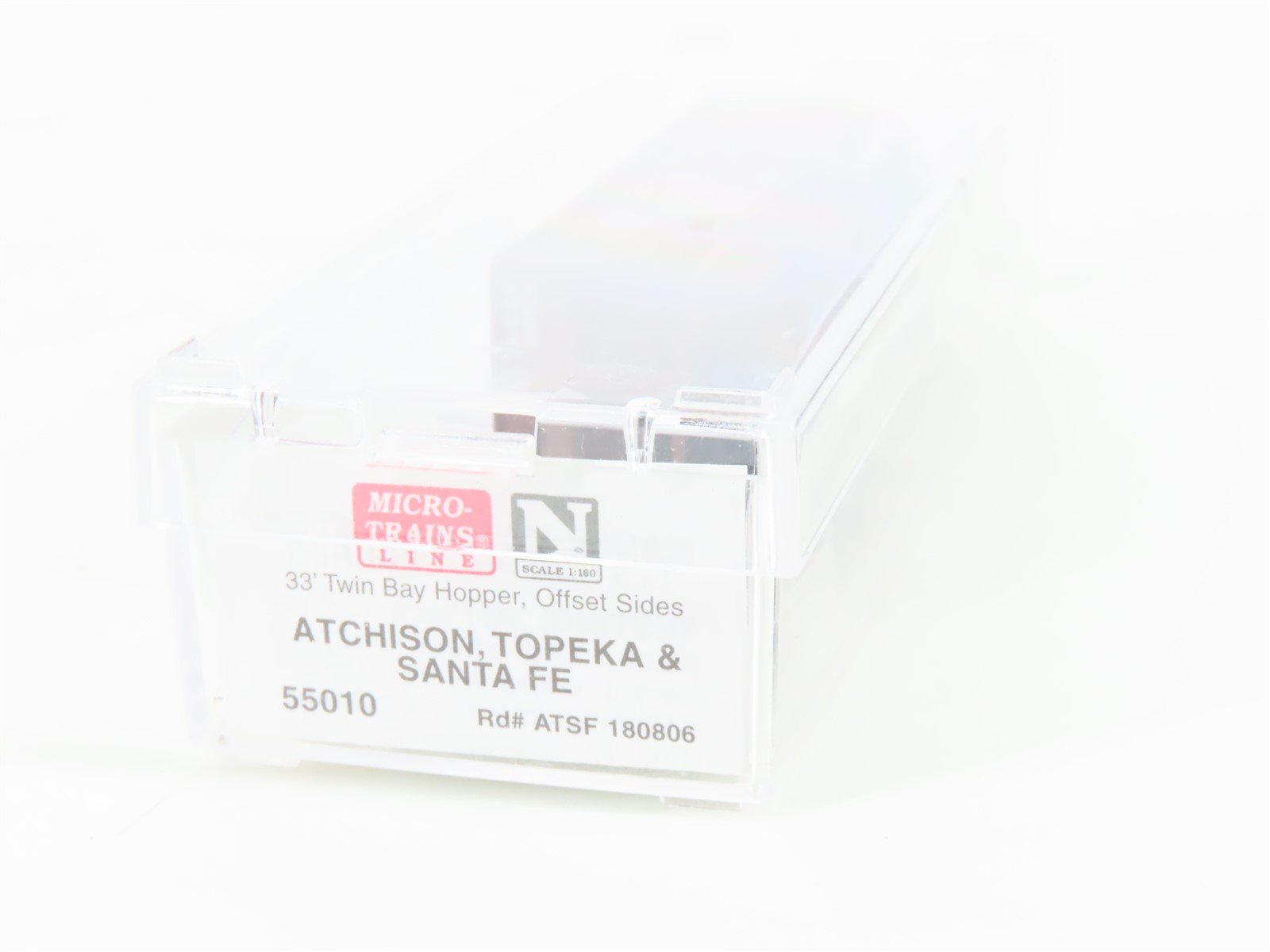 N Scale Micro-Trains MTL 55010 ATSF Santa Fe 2-Bay Offset-Side Hopper #180806
