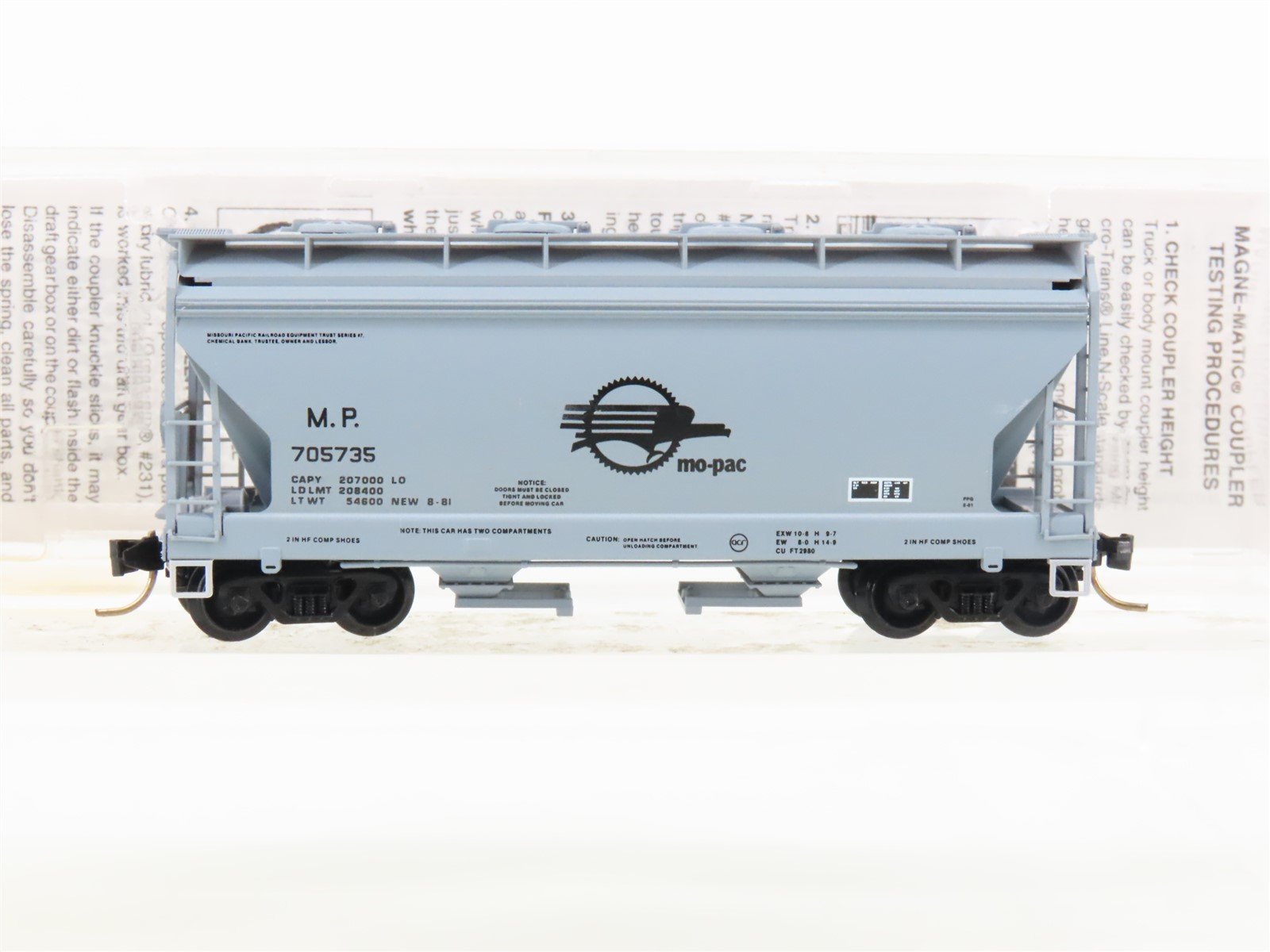 N Micro-Trains MTL 92030 MP Mo-Pac 2-Bay ACF Centerflow Covered Hopper #705735