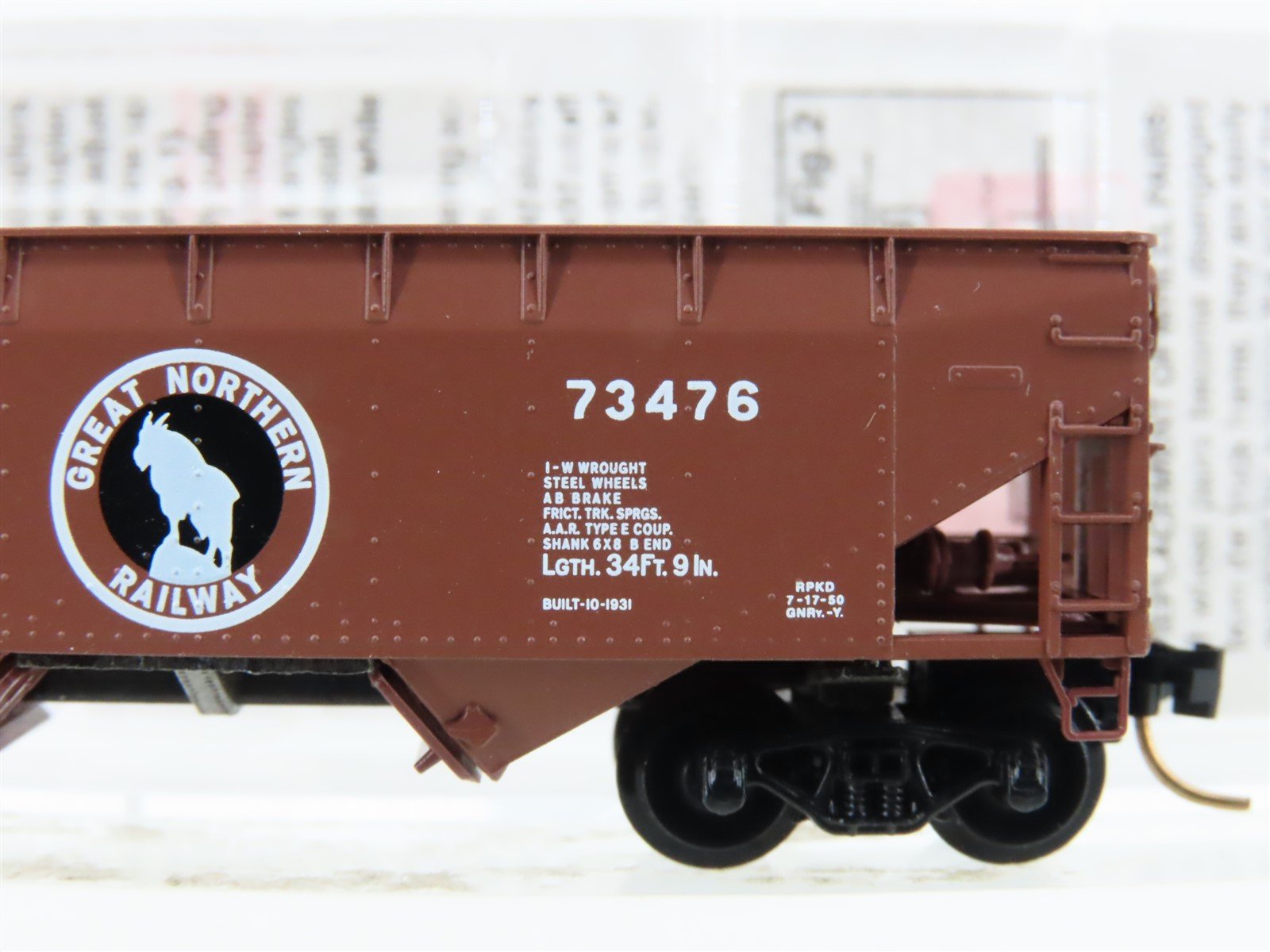 N Micro-Trains MTL 55060 GN Great Northern 2-Bay Offset-Side Hopper #73476