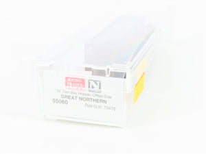 N Micro-Trains MTL 55060 GN Great Northern 2-Bay Offset-Side Hopper #73476