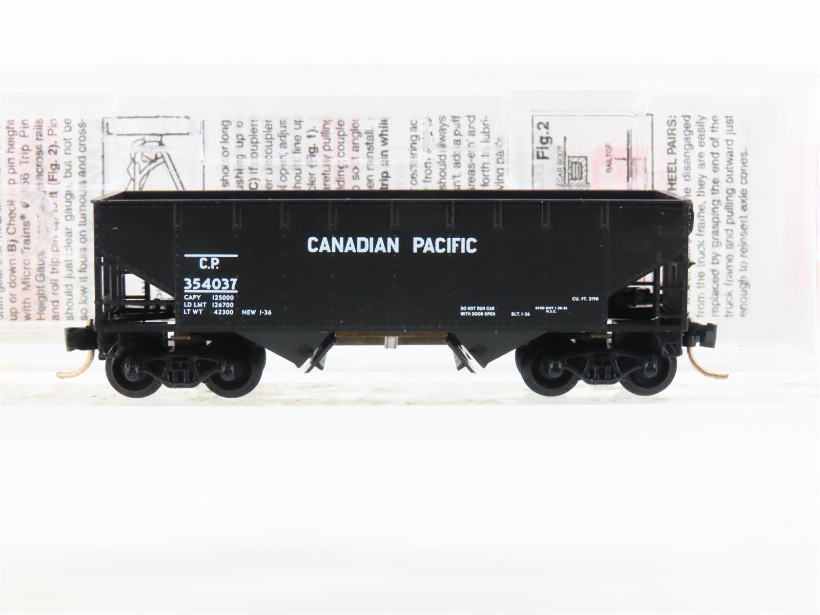 N Micro-Trains MTL 55150 CP Canadian Pacific 2-Bay Offset-Side Hopper #354037
