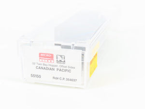 N Micro-Trains MTL 55150 CP Canadian Pacific 2-Bay Offset-Side Hopper #354037