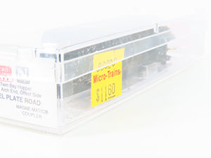 N Micro-Trains MTL 86020 NKP Nickel Plate Road 2-Bay Offset-Side Hopper #33799