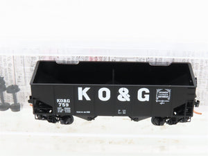 N Micro-Trains MTL 56360 KO&G Kansas Oklahoma & Gulf 2-Bay Rib-Side Hopper #759