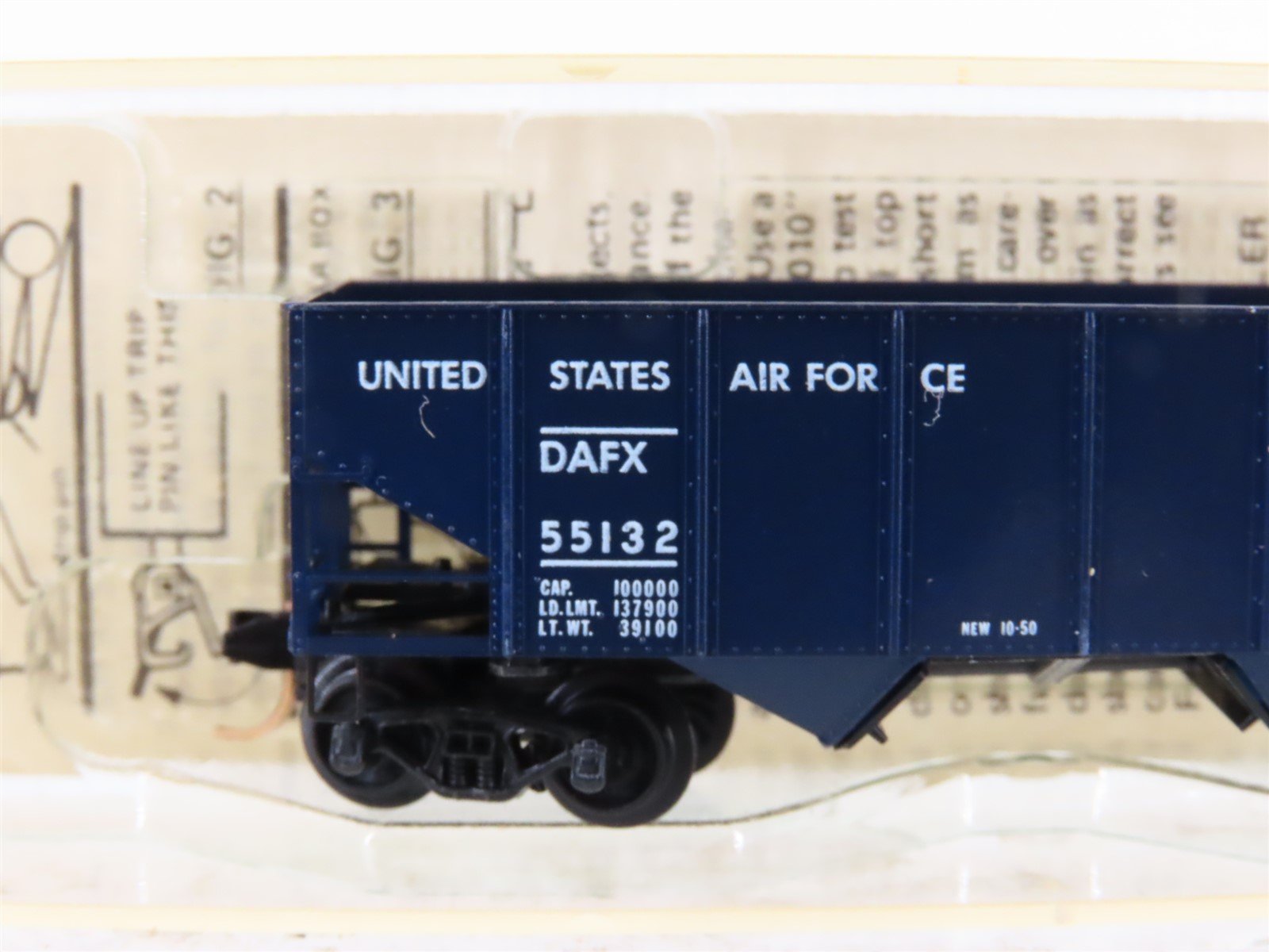 N Kadee Micro-Trains MTL 56120 DAFX US Air Force 2-Bay Rib-Side Hopper #55132