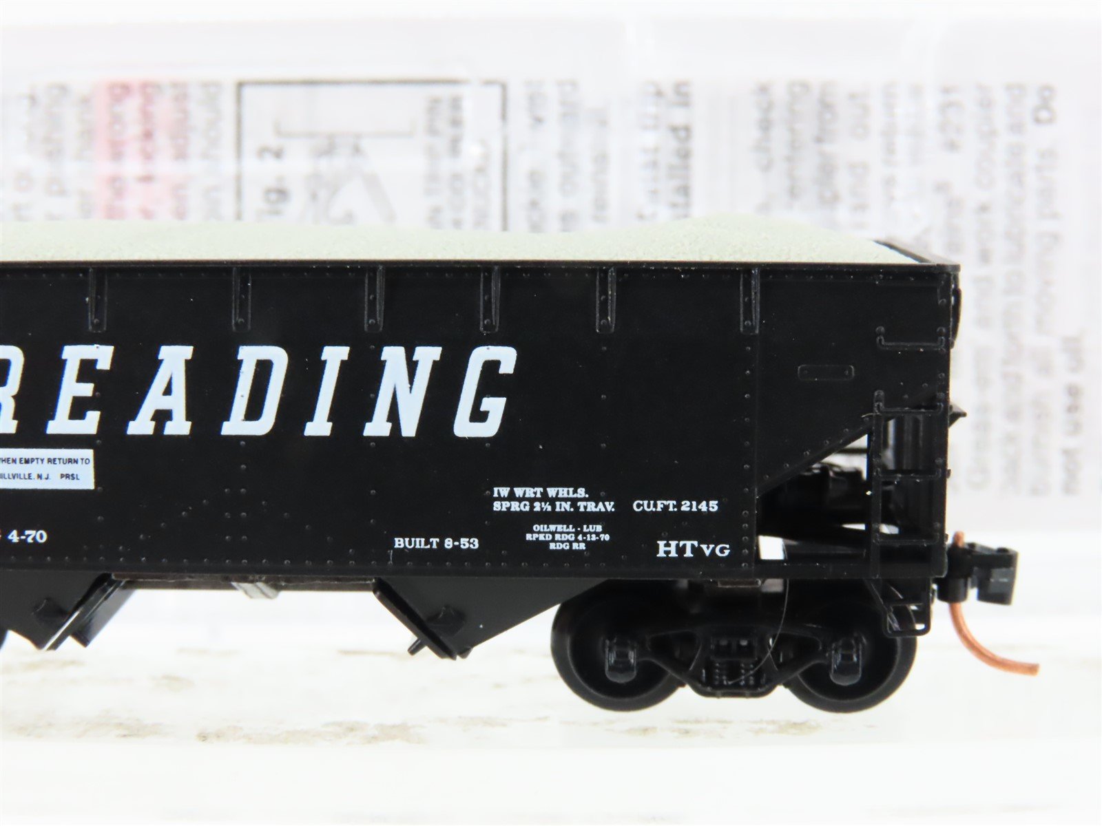N Micro-Trains MTL 55490 RDG Reading 2-Bay Offset-Side Hopper #86585 w/Sand Load