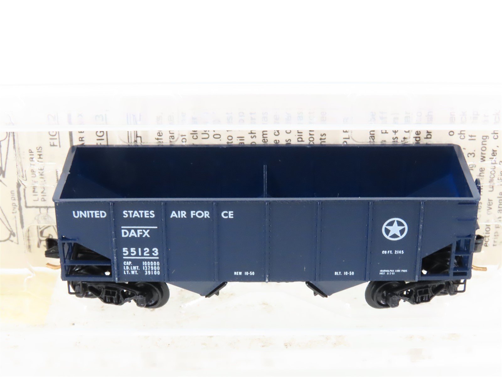 N Kadee Micro-Trains MTL 56120 DAFX US Air Force 2-Bay Rib-Side Hopper #55132