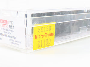 N Micro-Trains MTL 55120 T&P Texas & Pacific 2-Bay Offset-Side Hopper #9006
