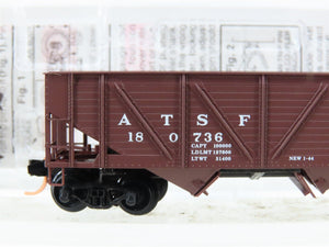 N Scale Micro-Trains MTL 57010 ATSF Santa Fe 2-Bay Composite-Side Hopper #180736