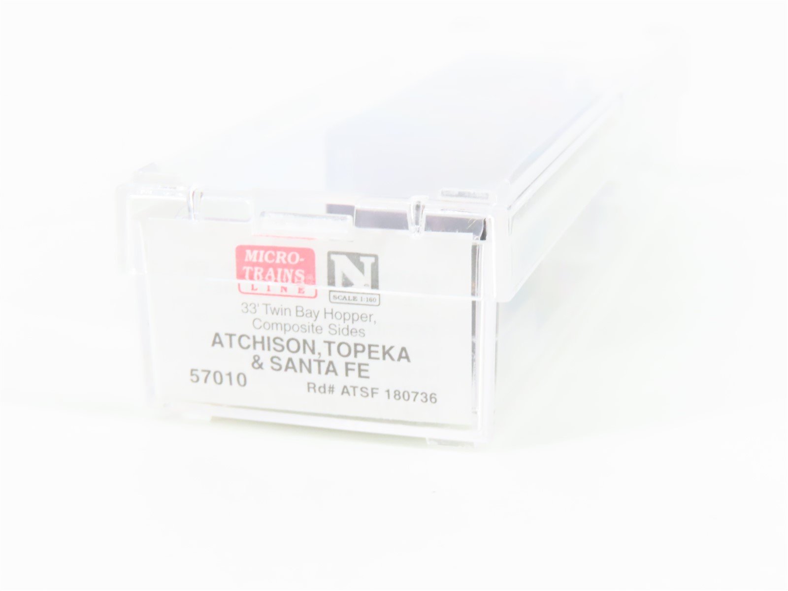 N Scale Micro-Trains MTL 57010 ATSF Santa Fe 2-Bay Composite-Side Hopper #180736