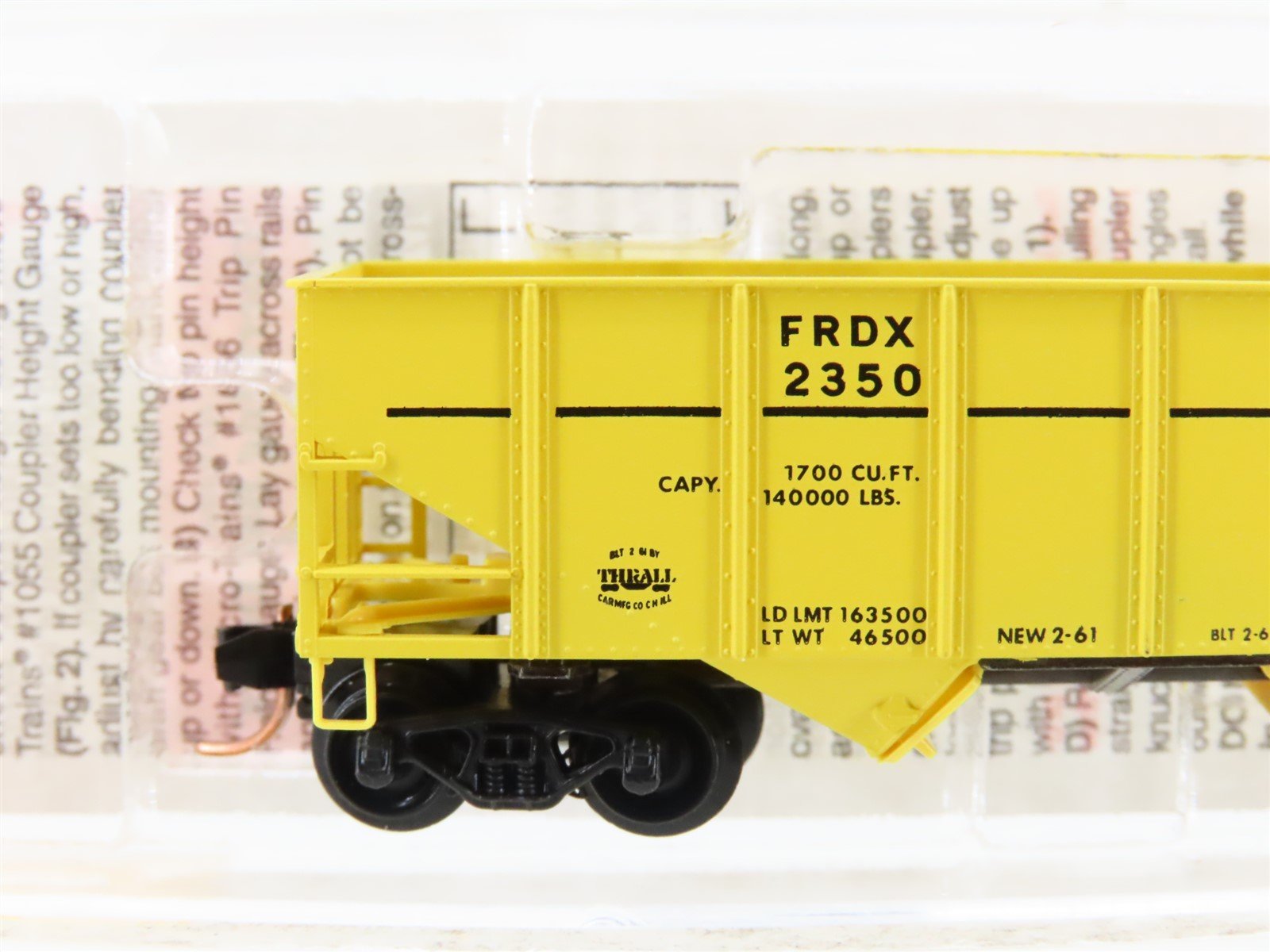 N Scale Micro-Trains MTL 56020 FRDX Ford 2-Bay Thrall Rib-Side Hopper #2350