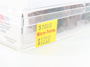 N Scale Micro-Trains MTL 57010 ATSF Santa Fe 2-Bay Composite-Side Hopper #180552